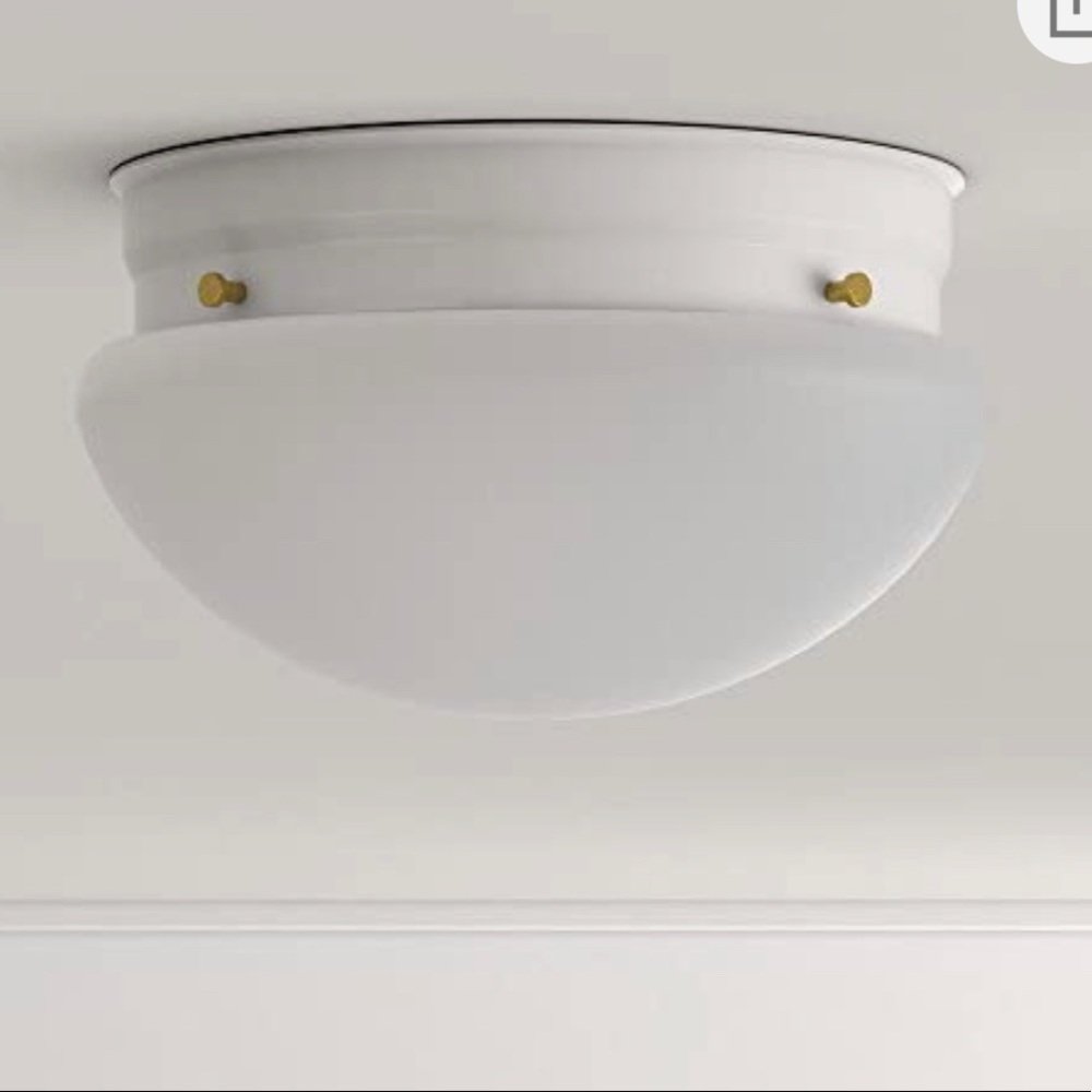 7 inch 1 Light White Mushroom Flush Mount